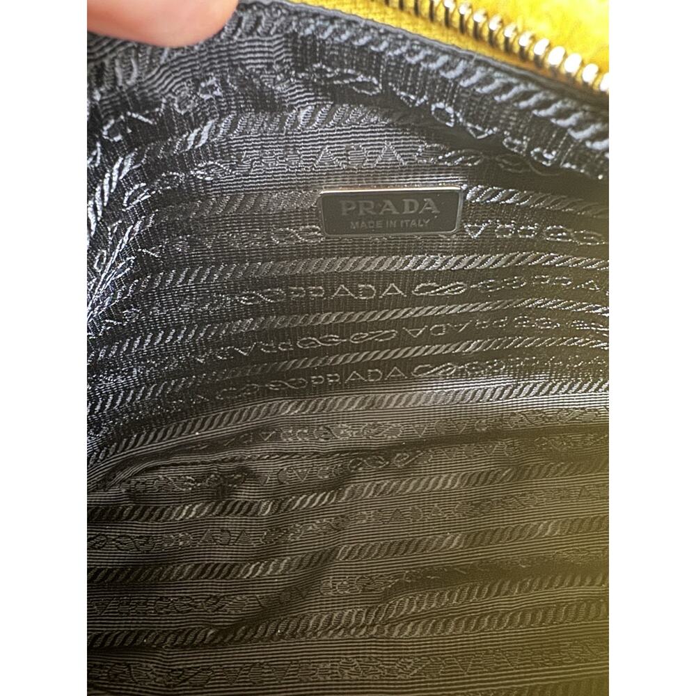 Prada Re-Edition 2000 Terry Cloth Shoulder Bag Yellow NWT - Picture 11 of 11